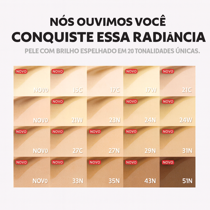 Base Cushion TIRTIR Mask Fit Aura 18g – Cobertura Impecável, Hidratação 72h e Efeito Radiante
