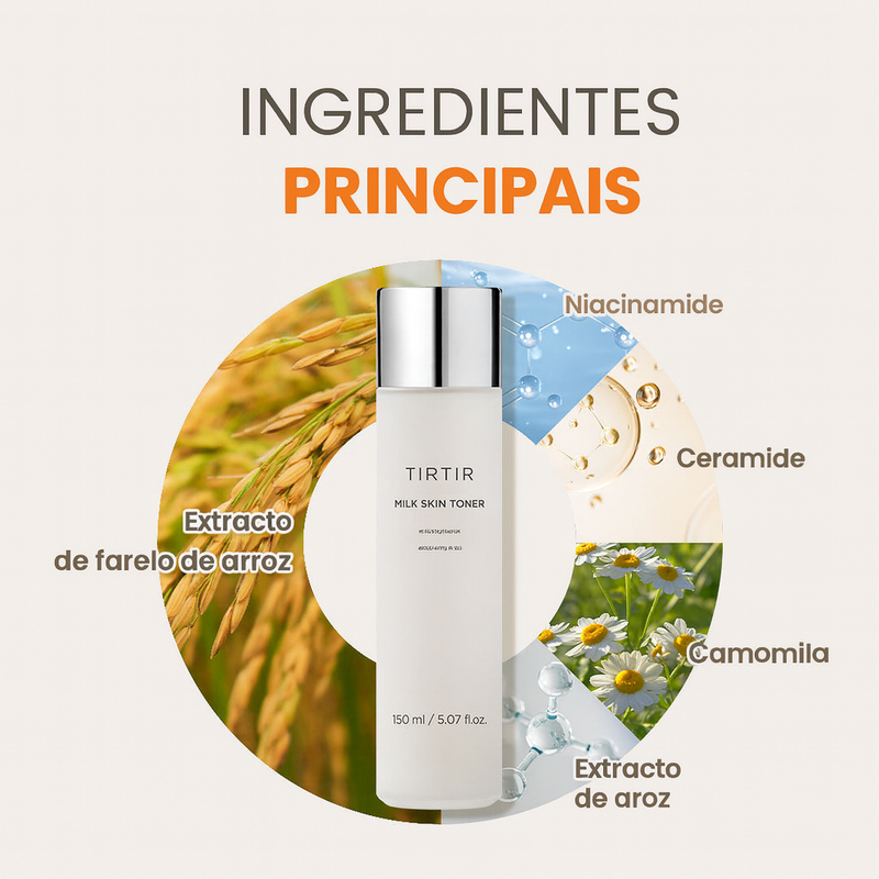 Tônico Facial TIRTIR Milk Skin – Hidratação Profunda, Luminosidade e Fortalecimento da Pele