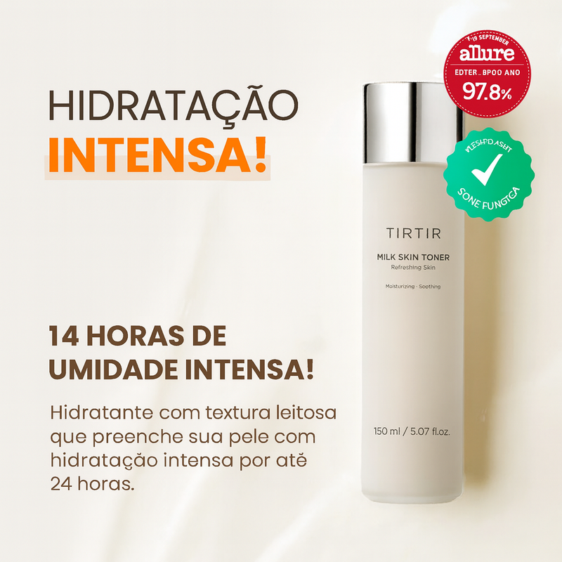 Tônico Facial TIRTIR Milk Skin – Hidratação Profunda, Luminosidade e Fortalecimento da Pele
