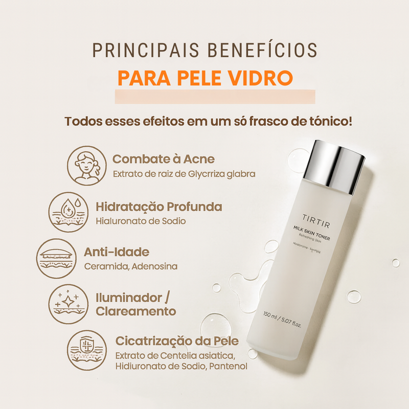 Tônico Facial TIRTIR Milk Skin – Hidratação Profunda, Luminosidade e Fortalecimento da Pele